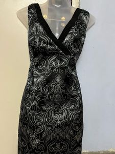 Branded Pinterest Elegant Black Patterned Dress
