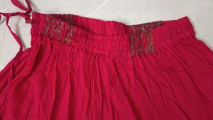 Pink &amp; Gold Tiered Skirt