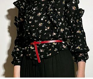 ZARA frill top