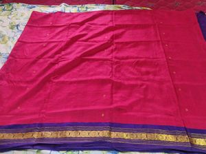 Red And Blue Pure Silk Kanchipuram Saree