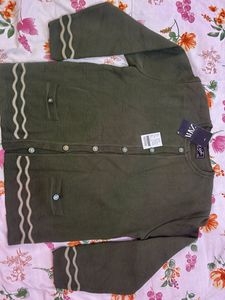 Stylish Olive Green Cardigan