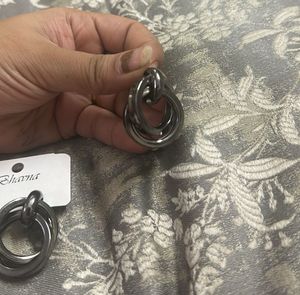 Black Circle Earrings