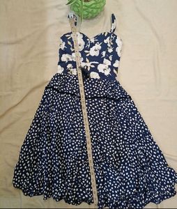 Floral Polka Print Dress