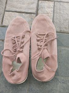 Pink Knit Sneakers - Damaged