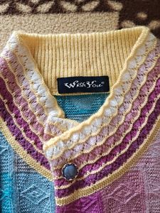 Multicolored Pure Wool Sweater