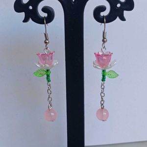 Korean style Rose Drop Earrings