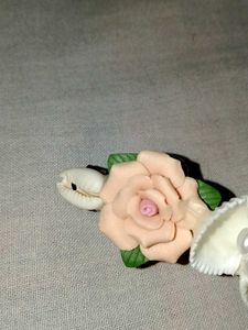 Floral &amp; Shell Hair Clip, Beach Accessory