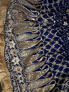 Navy blue Lehenga Gold Zari