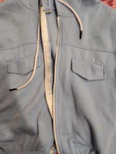 Cute Blue Zip-Up Hoodie