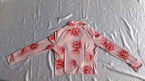 Brand New (Urbanic)Satin Floral Rose Pink Crp Top