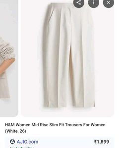H&M White Trousers