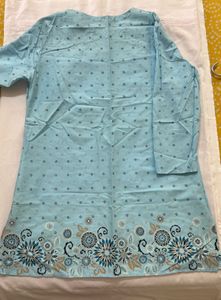 Cotton Light Blue Tunic - Unused in size M - L