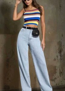 Kotty Women Jean StraightFit High-RiseStretchabl