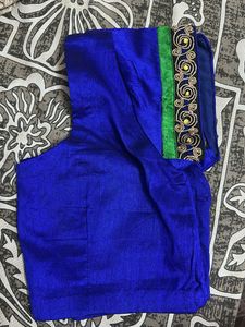 Magenta Saree with Intricate Gold &amp; Blue Embroider