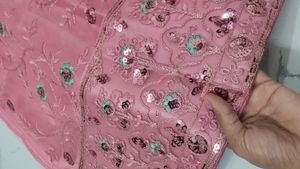 Pink Embroidered Lehenga Choli