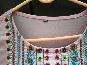 BrandNew Embroidery Pink Anarkali Kurti