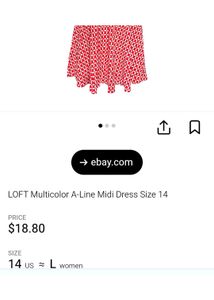 LOFT Multicolor A-line Midi Dress Free Delivery