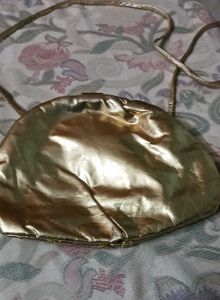 Gold Embellished Vintage Crossbody Bag