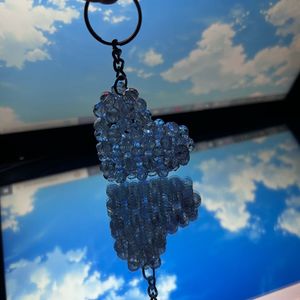 Heart Beaded Keychain