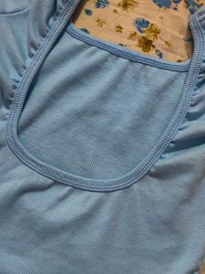 Light Blue Cropped Top