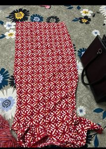 Red Printed Kurti Sets ❤️