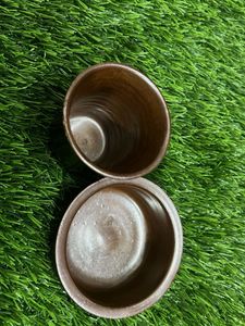 Vintage Brown Ceramic Cup &amp; Saucer Set