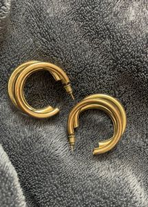 Gold Triple Hoop Earrings