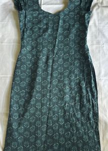 BLUE PRINTED SWEETHEART NECK KURTI🎀