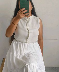 Sleeveless White Top