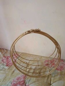 Gold Metal Hoop Basket