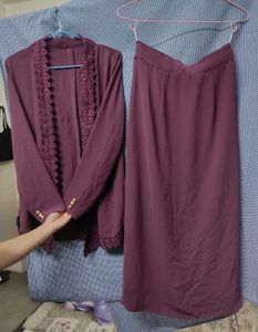 Zara Top, Elegant Purple Suits 3set