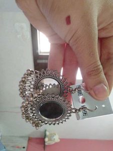 Boho Mirror Jhumka Earring Set