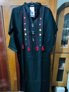 Black Embroidered Kurti