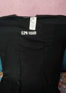 Climb Higher Black Graphic Tee