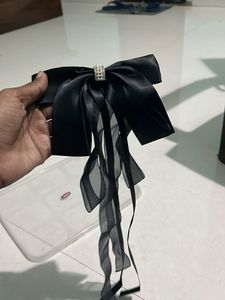 Black Bow Hair Clip