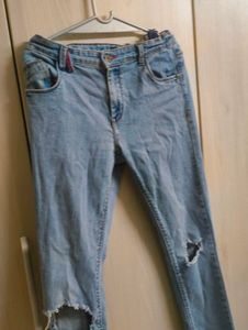 Ripped Light Wash Jeans