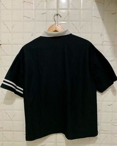 Short-Sleeve Lattering Polo T-Shirt