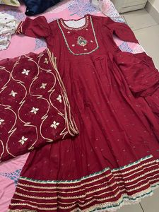 Elegant Maroon Kurta Set