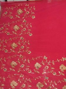 Pink Stone Work Saree