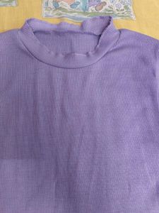 Cute Purple Top ribbed