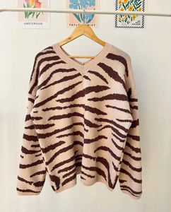 Animal Print Loose Sweater