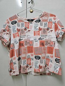 MAX Typography Women Round Neck Shirt