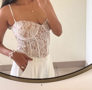 white corset top