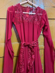 red gown