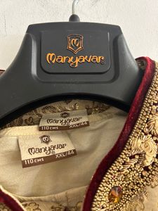 Manyavar Golden Sherwani ( Men)