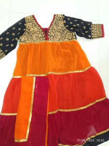 Xl Size Ethnic Anarkali Dress With Dupatta