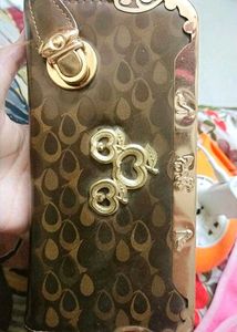 Vintage Brown & Gold Wallet