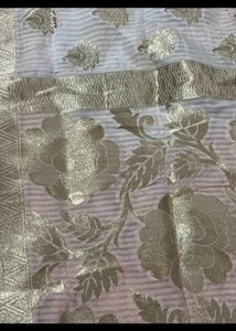Floral Patterned Chiffon Scarf