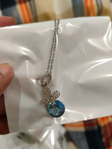 Swarovski Crystal Blue Butterfly Pendant