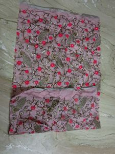 Embroidered Pink Fabric
